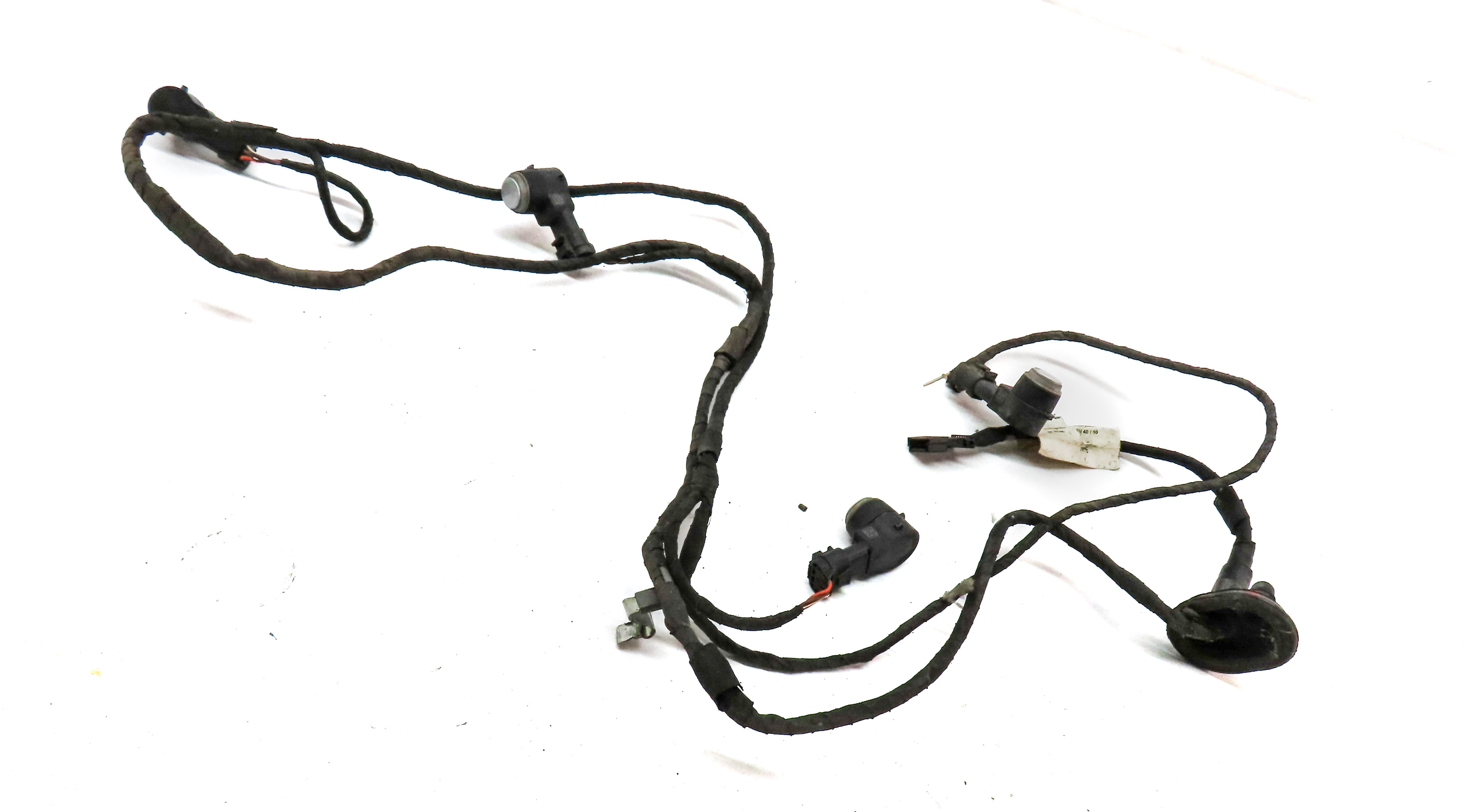 2011 MERCEDES GL450 (X164) REAR PARK ASSIST PDC SENSOR SET/4 w/HARNESS (Silver) — exact item pictured